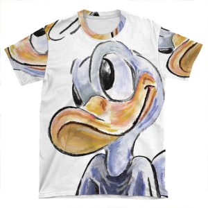 Charcoal And Oil - Angel Donald Duck AOP T-shirt Tee
