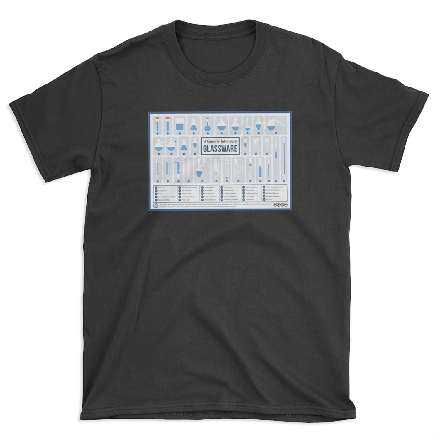 Chemistry Laboratory Glassware T-shirt Tee