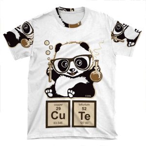 Chemistry Panda Discovered Cute AOP T-shirt Tee