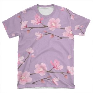 Cherry Blossom - Pastel Purple AOP T-shirt Tee