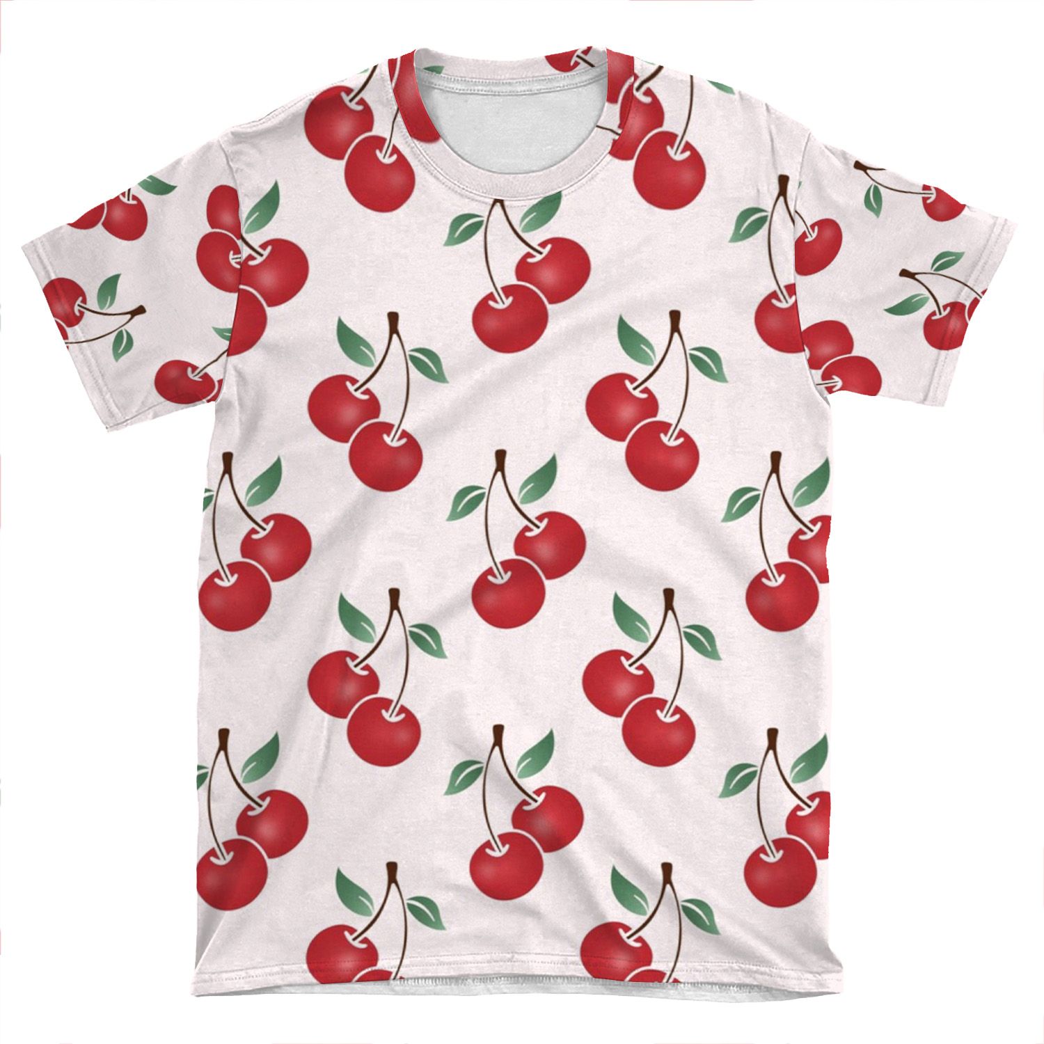 Cherry Pattern AOP T-shirt Tee