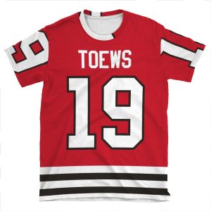 Chicago Blackhawks Jonathan Toews Home Jersey Back Phone AOP T-shirt Tee