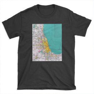 Chicago Map T-shirt Tee