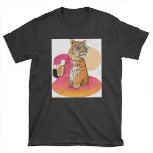 Chillin, Flamingo Tiger T-shirt Tee