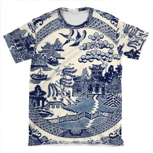 China Blue Willow AOP T-shirt Tee