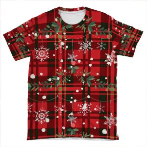 Christmas Tartan AOP T-shirt Tee