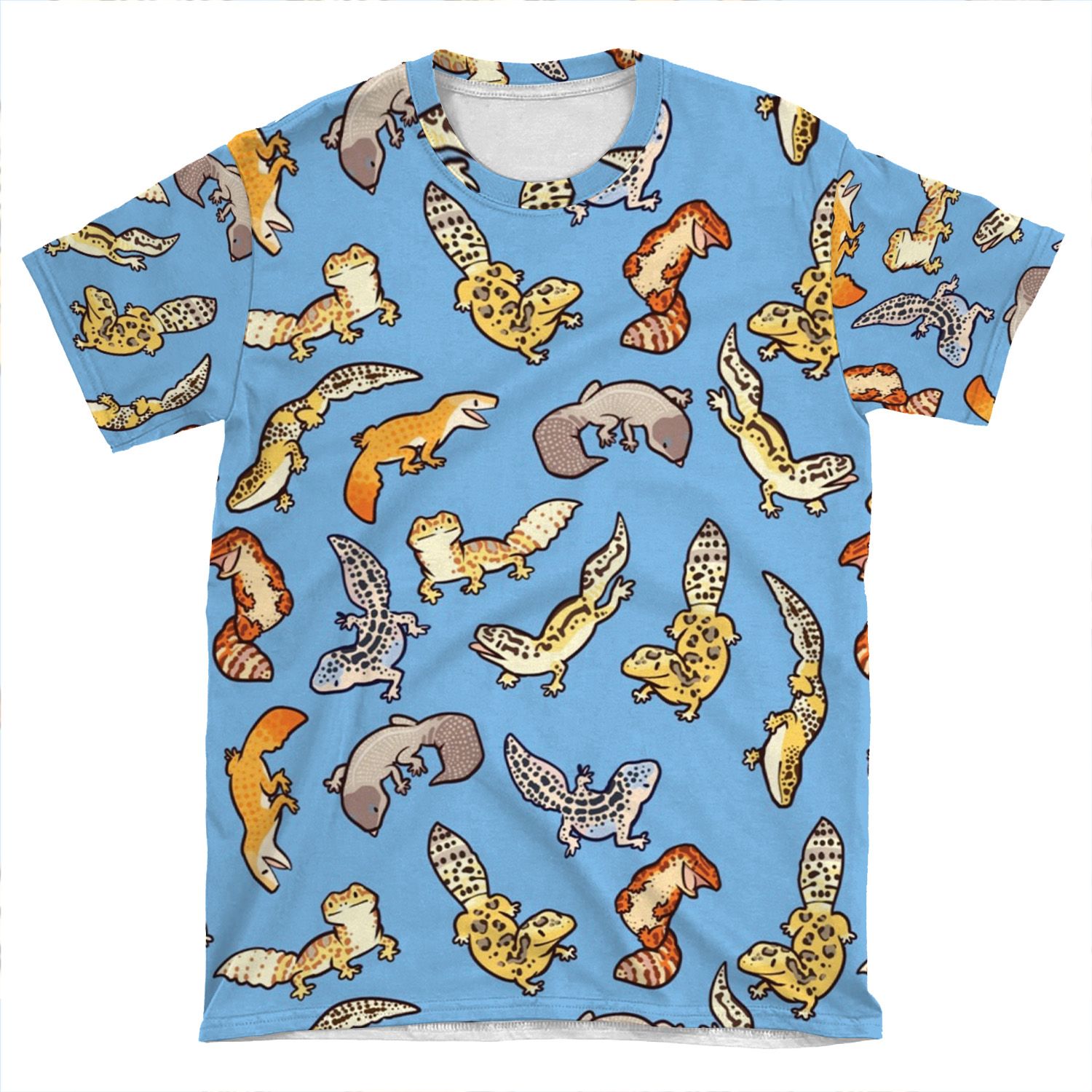 Chub Geckos In Blue AOP T-shirt Tee