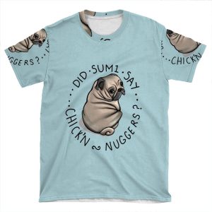 Chubby Pug AOP T-shirt Tee