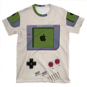 Classic Old Vintage Retro White Milk Gameboy Gamewatch AOP T-shirt Tee