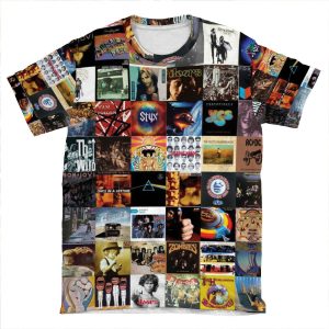 Classic Rock Covers - Collage AOP T-shirt Tee