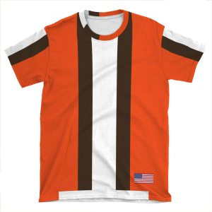 Cleveland Helmet Stripe AOP T-shirt Tee