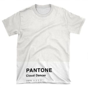 Cloud Dancer Grey Pantone Simple Design AOP T-shirt Tee