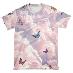 Cloudy Butterfly AOP T-shirt Tee