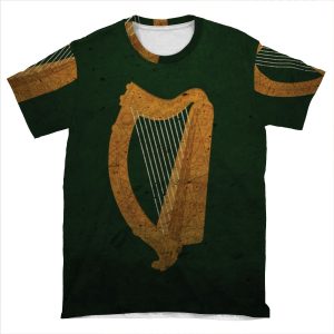 Coat Of Arms Flag Of The Republic Of Ireland AOP T-shirt Tee