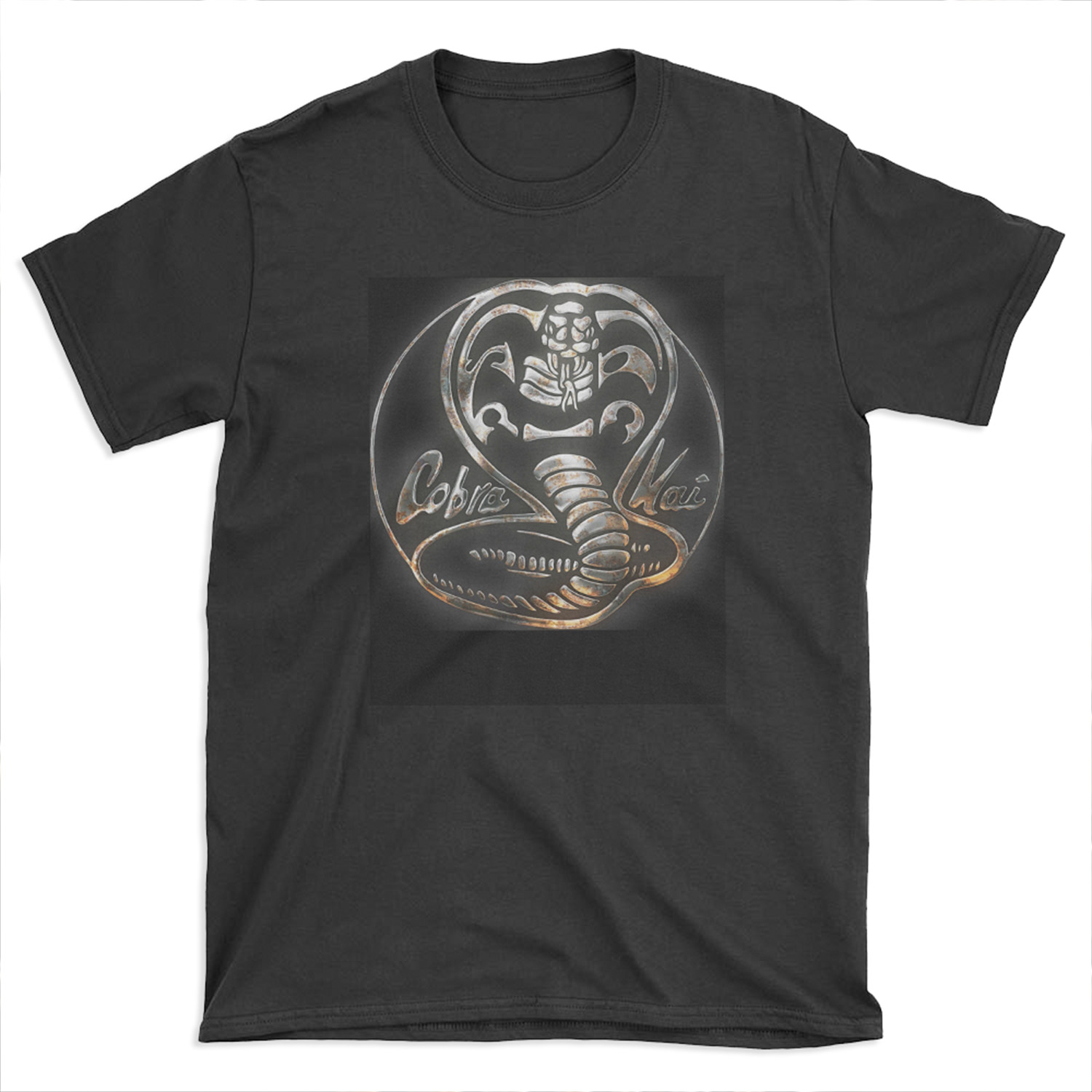 Cobra Kai Rusted Steel Snake Logo T-shirt Tee