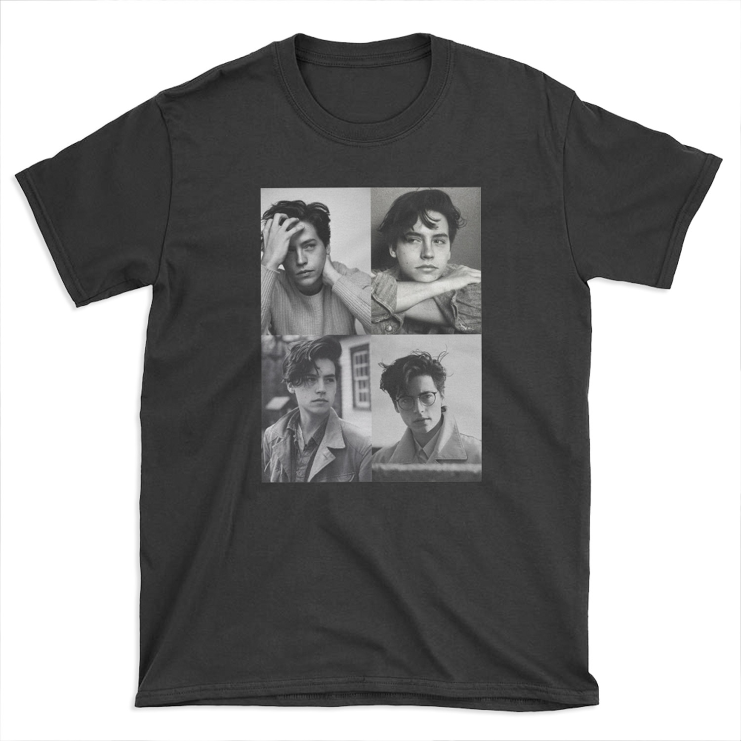 Cole Sprouse Collage B&W T-shirt Tee