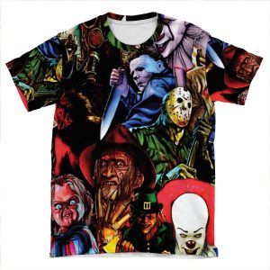 Collage Of Horror AOP T-shirt Tee