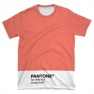 Color Of The Year 2019 Pantone Living Coral AOP T-shirt Tee