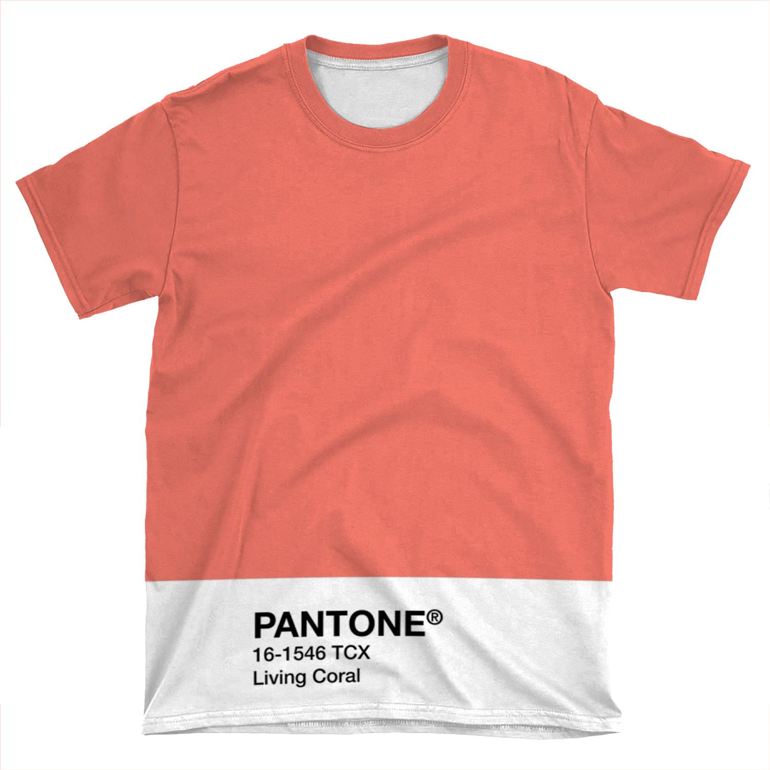 Color Of The Year 2019 Pantone Living Coral AOP T-shirt Tee