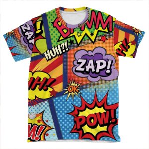 Colorful Comic Book Panels AOP T-shirt Tee