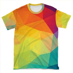 Colorful Crystal Pattern AOP T-shirt Tee