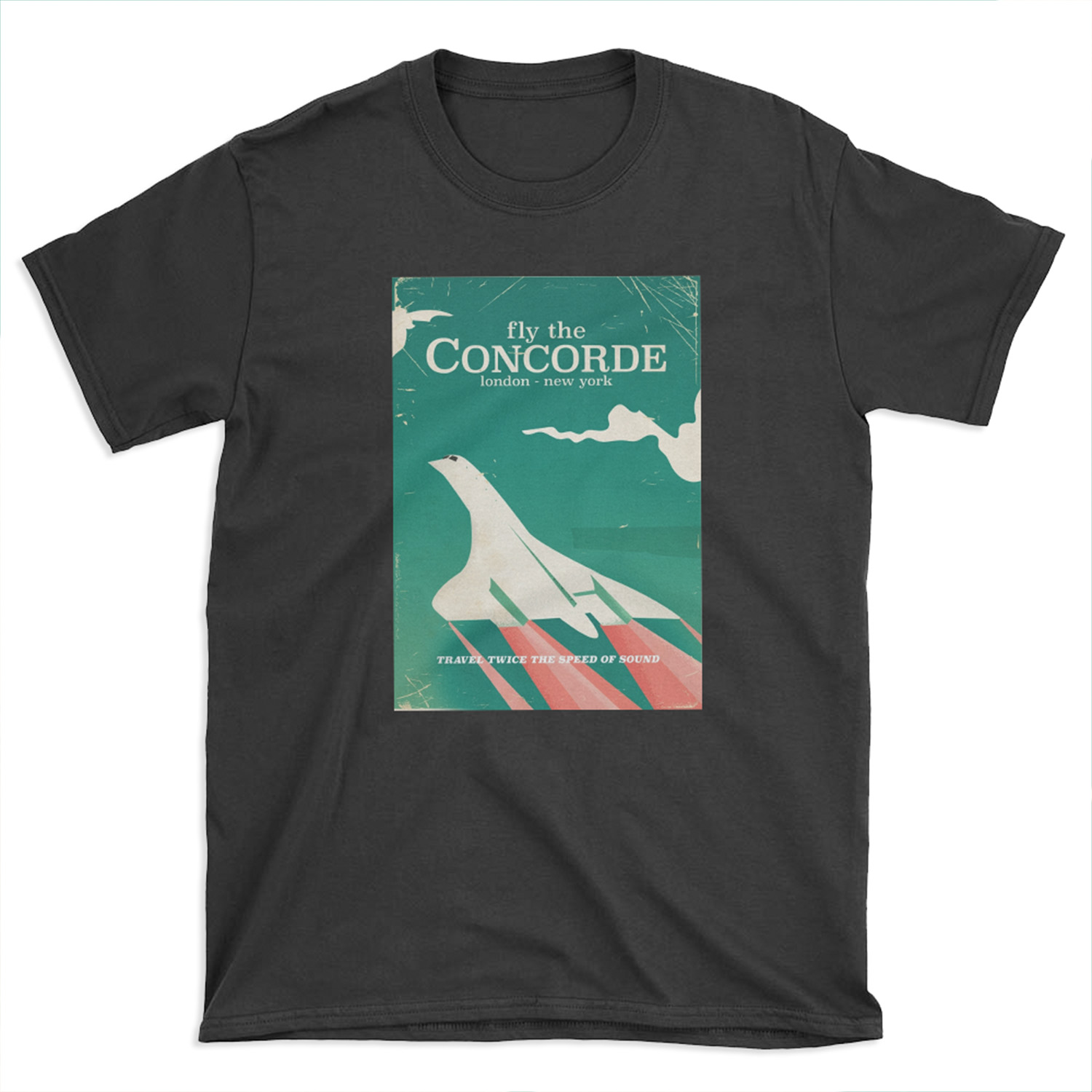Concorde Vintage Holiday poster T-shirt Tee