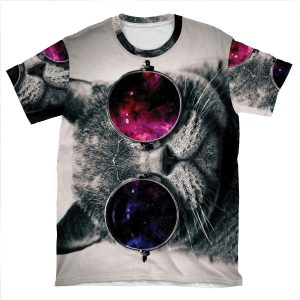 Cool Cat W/ Glasses AOP T-shirt Tee