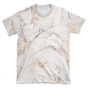 Copper Rose Gold Marble AOP T-shirt Tee