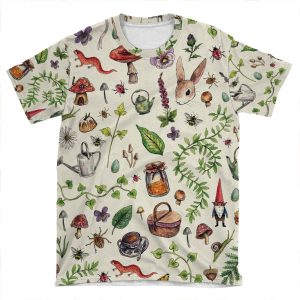 Cottagecore Light Green AOP T-shirt Tee