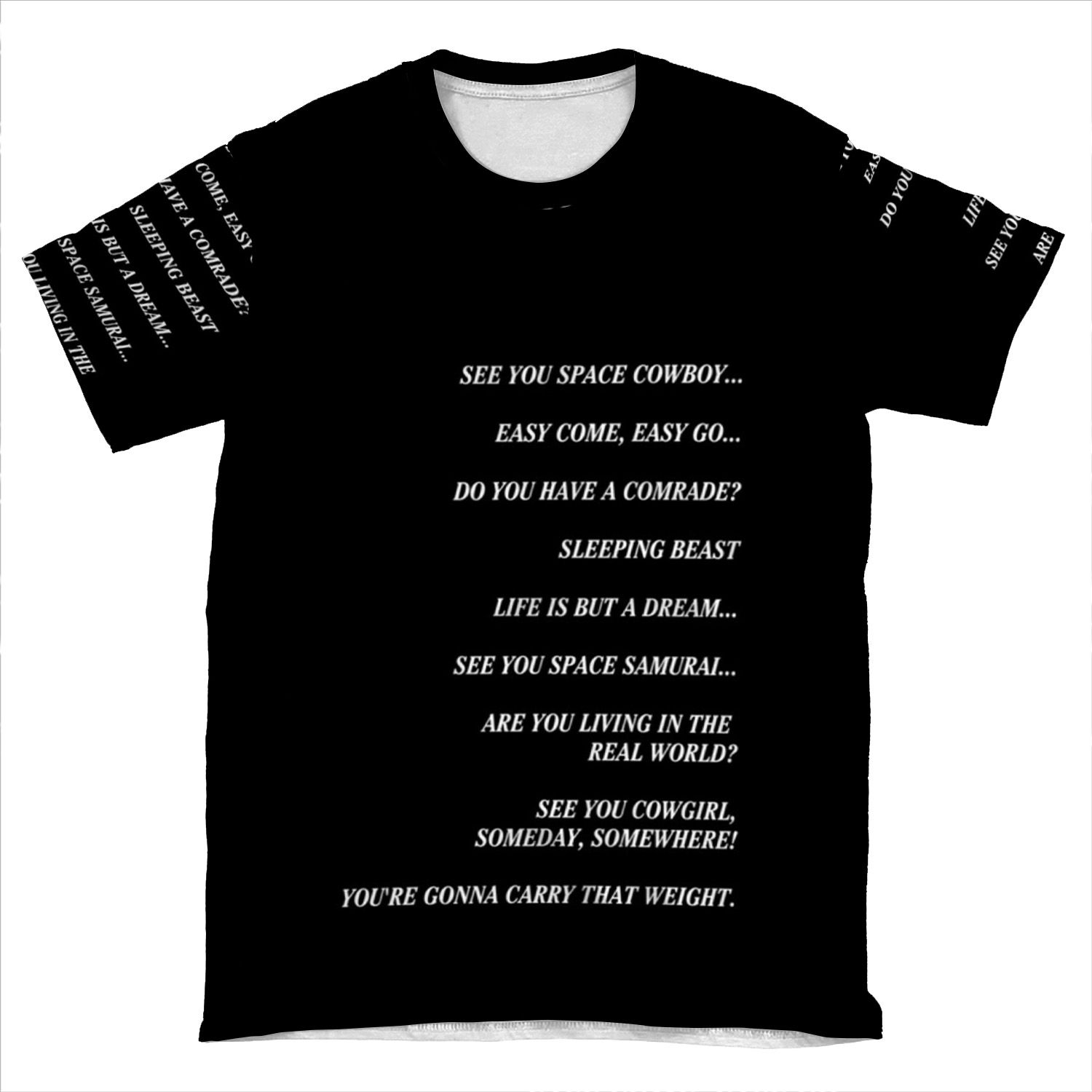 Cowboy Bebop Closing Titles AOP T-shirt Tee
