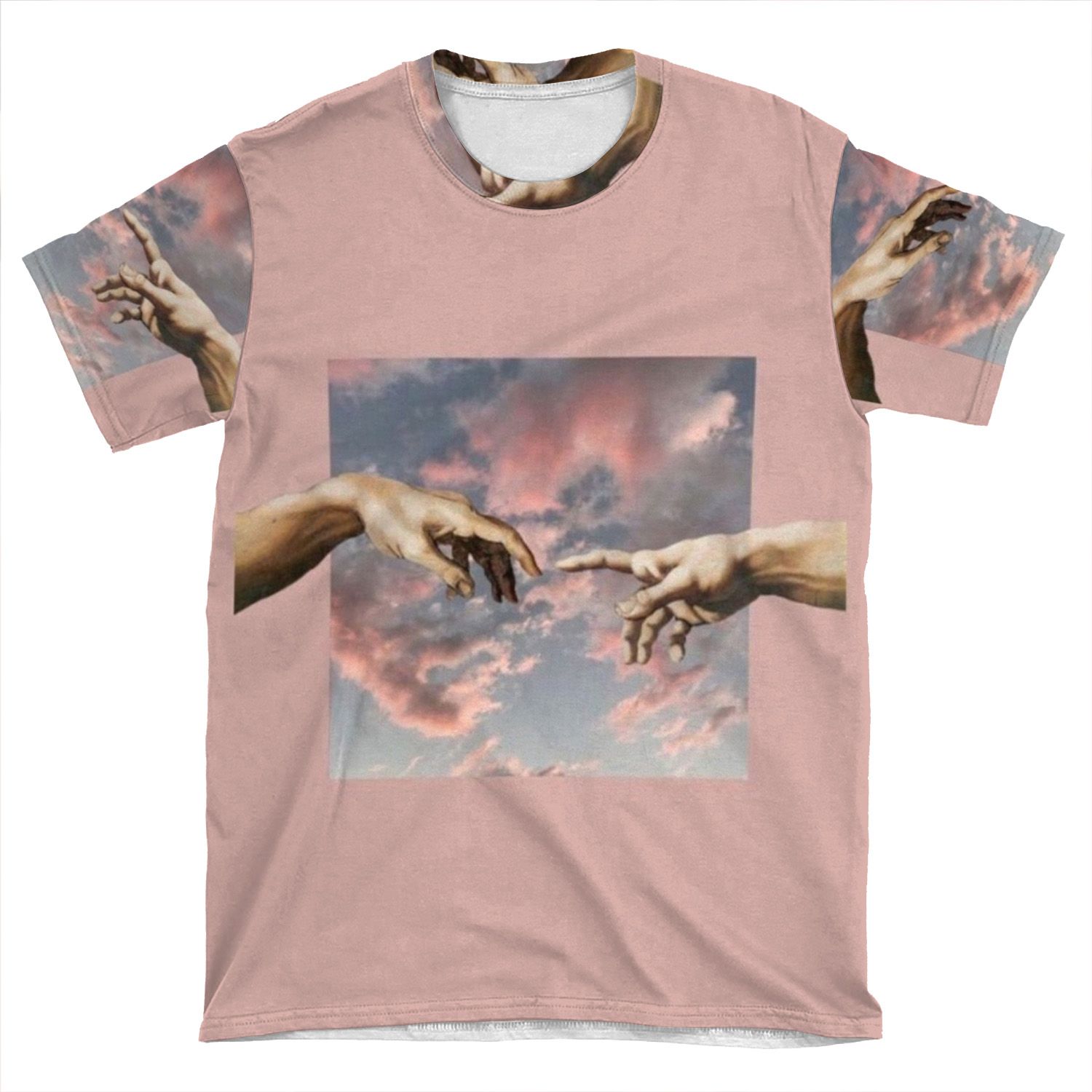 Creation Of Adam Aesthetic Hands AOP T-shirt Tee