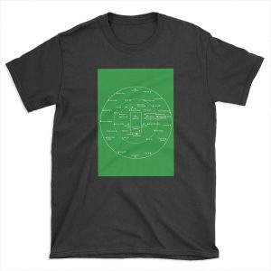 CRICKET PITCH POSITIONS- Fielding Positions Diagram T-shirt Tee