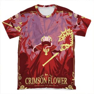 Crimson Flower AOP T-shirt Tee