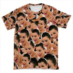 Crying Kim Kardashian 3 AOP T-shirt Tee
