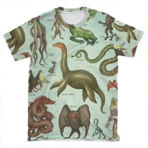 Cryptids - Cryptozoology Species AOP T-shirt Tee