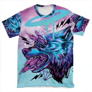 Crystal Wolf AOP T-shirt Tee