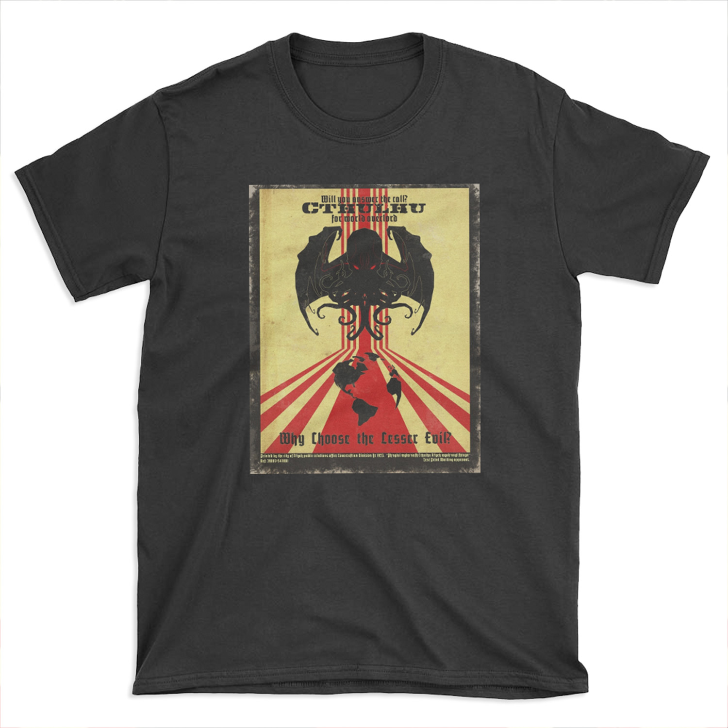 Cthulhu For World Overlord T-shirt Tee