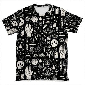 Curiosities: Bone Black AOP T-shirt Tee