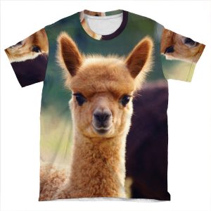 Cute Baby Alpaca AOP T-shirt Tee