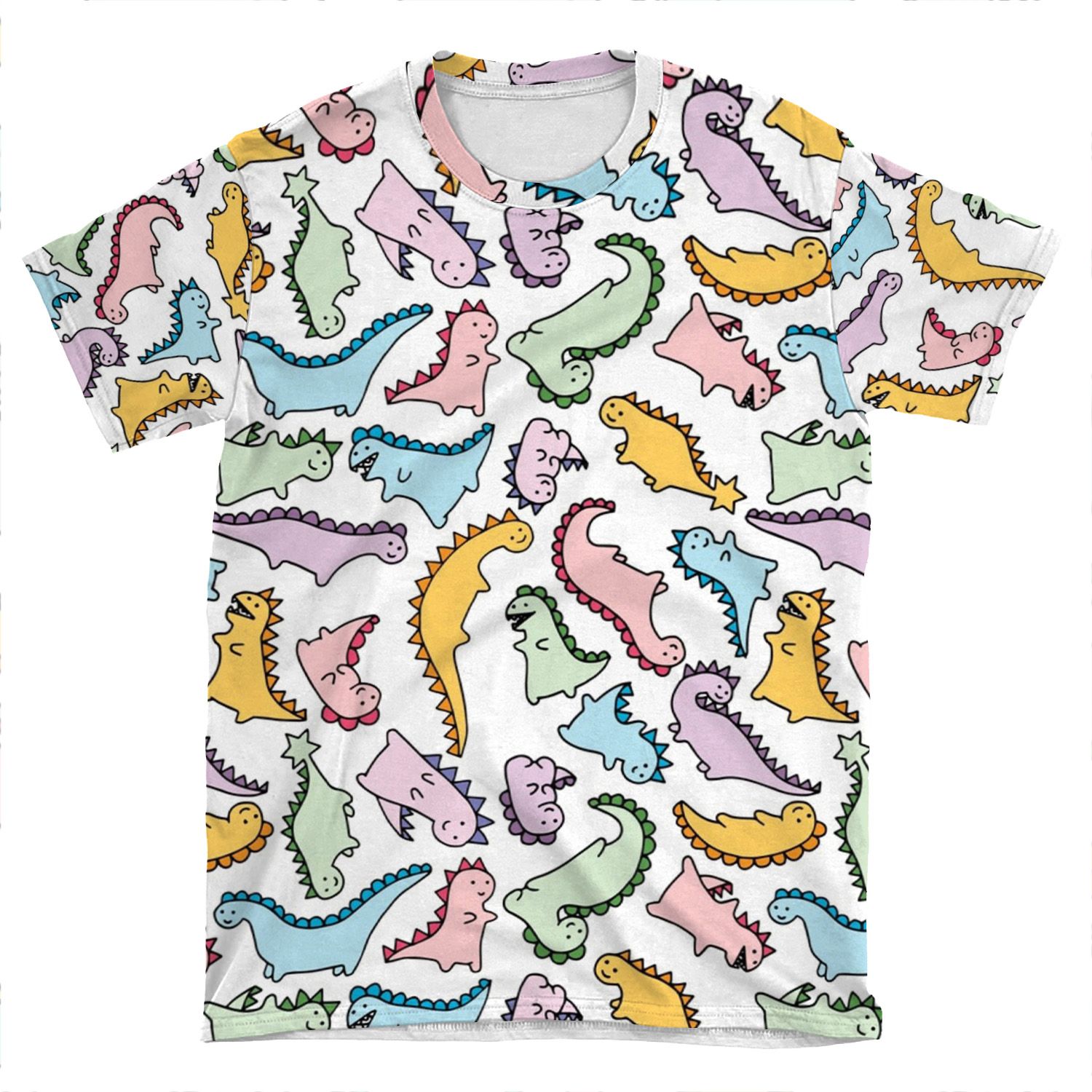 Cute Dino Explosion AOP T-shirt Tee