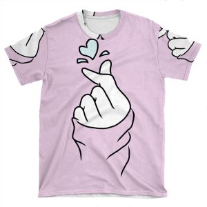 Cute Heart~ Pastel Purple AOP T-shirt Tee