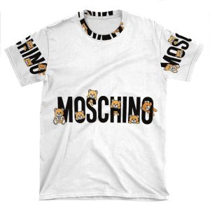Cute Moschino Teddy AOP T-shirt Tee