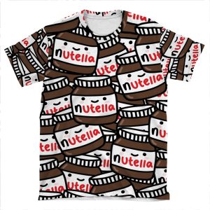 Cute Nutella Pattern! AOP T-shirt Tee