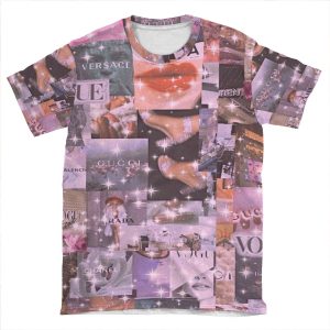 Cute Pink Y2K Collage AOP T-shirt Tee