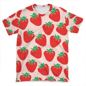 Cute Strawberry AOP T-shirt Tee