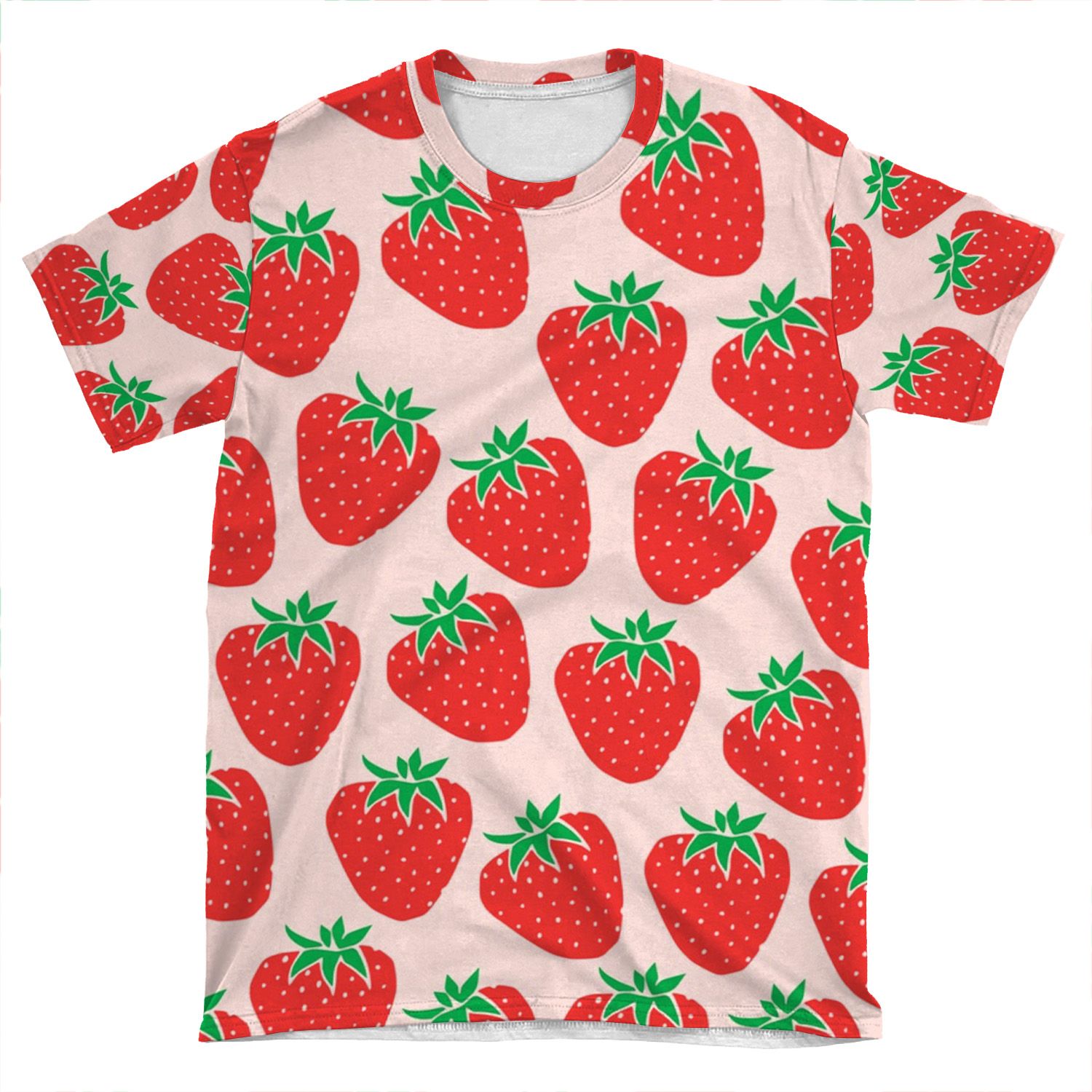 Cute Strawberry AOP T-shirt Tee