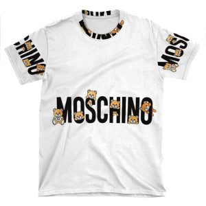Cute Teddy Bear Moschino AOP T-shirt Tee