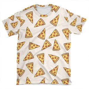 Cute Tumblr Pizza Pattern AOP T-shirt Tee