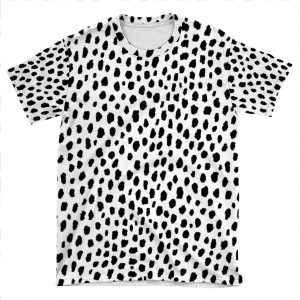 Dalmatian Spots (Black/White) AOP T-shirt Tee