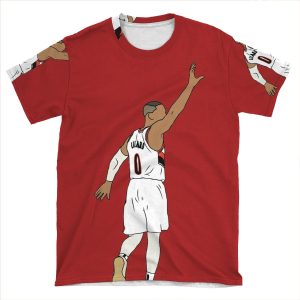 Damian Lillard Waves Goodbye AOP T-shirt Tee